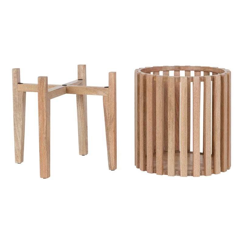 Ilke Wood Pot Planter