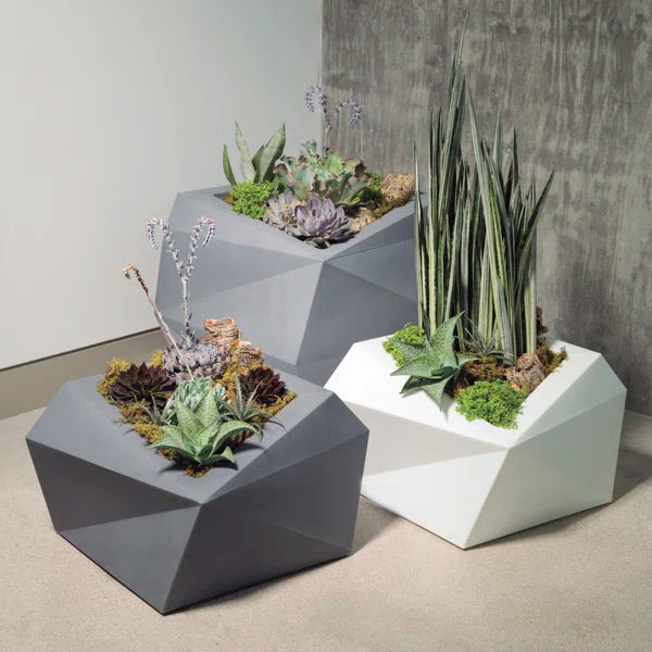 Origami Resin Modern Plant Pot for Indoor/Outdoor